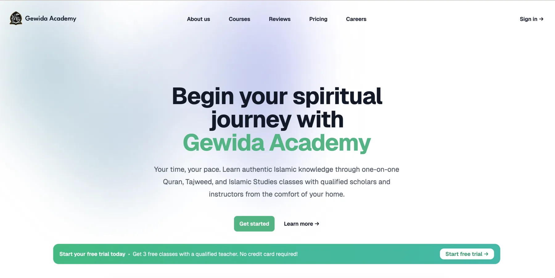 Gewida Academy — online Islamic education platform